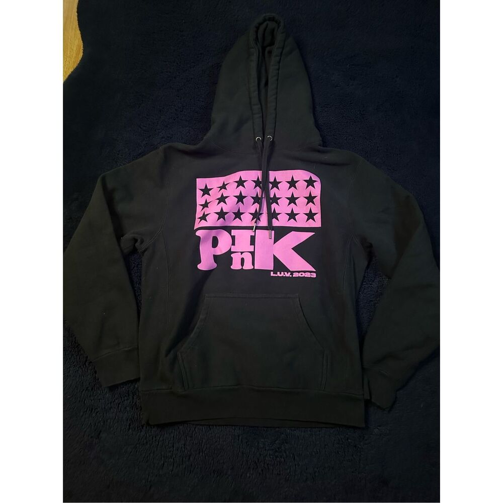 Lil Uzi Vert Medium Reverse Weave Black Hoodie Pullover 2023 Tour H1